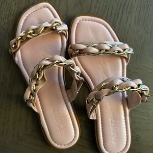 Schutz pink braided sandal